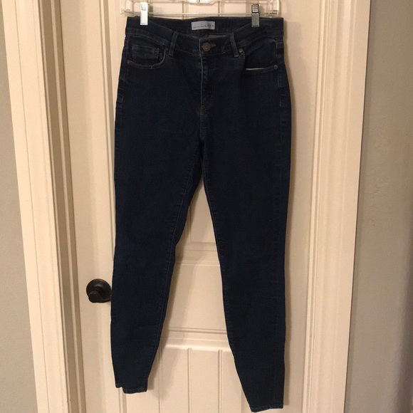 Ann Taylor LOFT Dark Wash Skinny Jeans - Picture 3 of 8